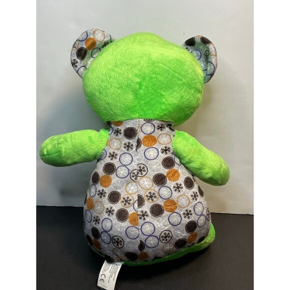Teddy Bear 13" plush stuffed animal toy snowflake snow Kelly Toy green - Picture 2 of 8